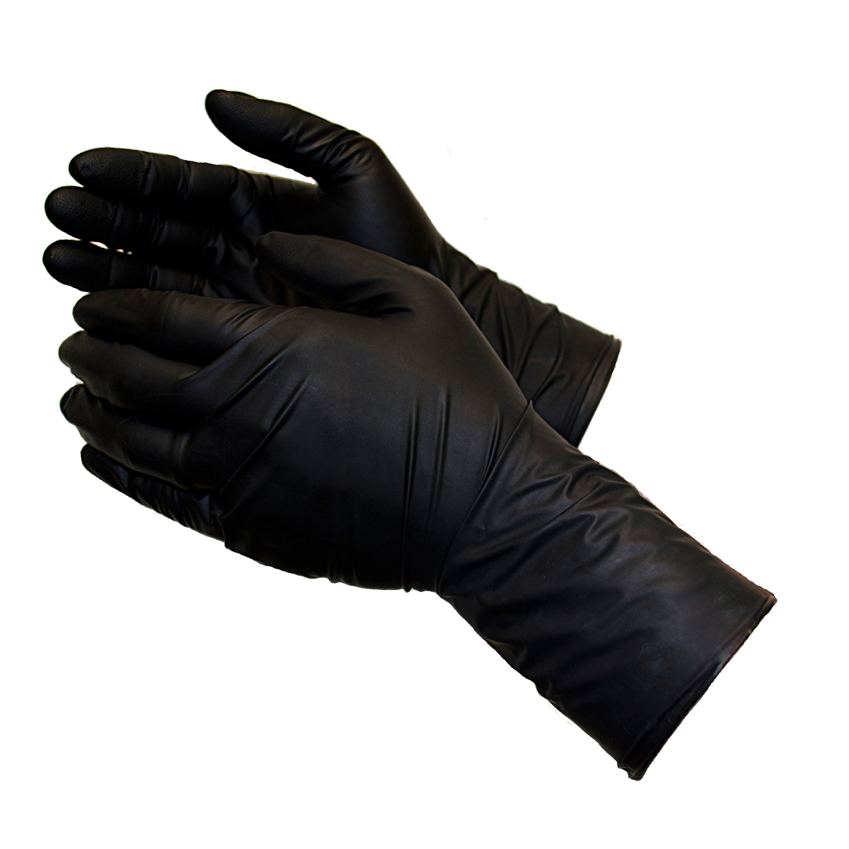 ShuBee� Black Gauntlet� Gold Edition Black Nitrile Gloves - Case of 10x 100 Count Boxes